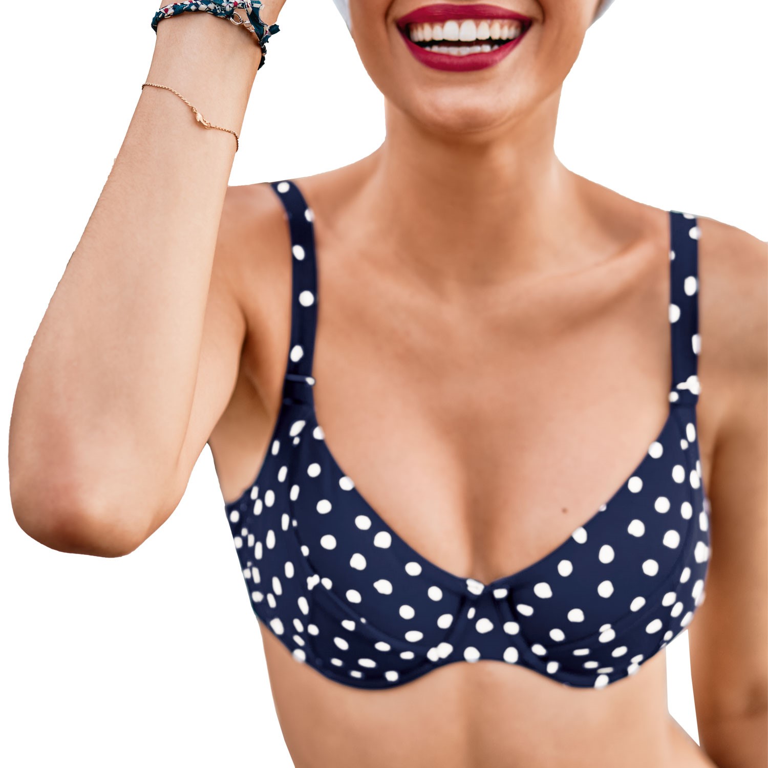 Rosa Faia Blue Dots Luna Bikini Bra B Gel Bh Bikini Oberteile