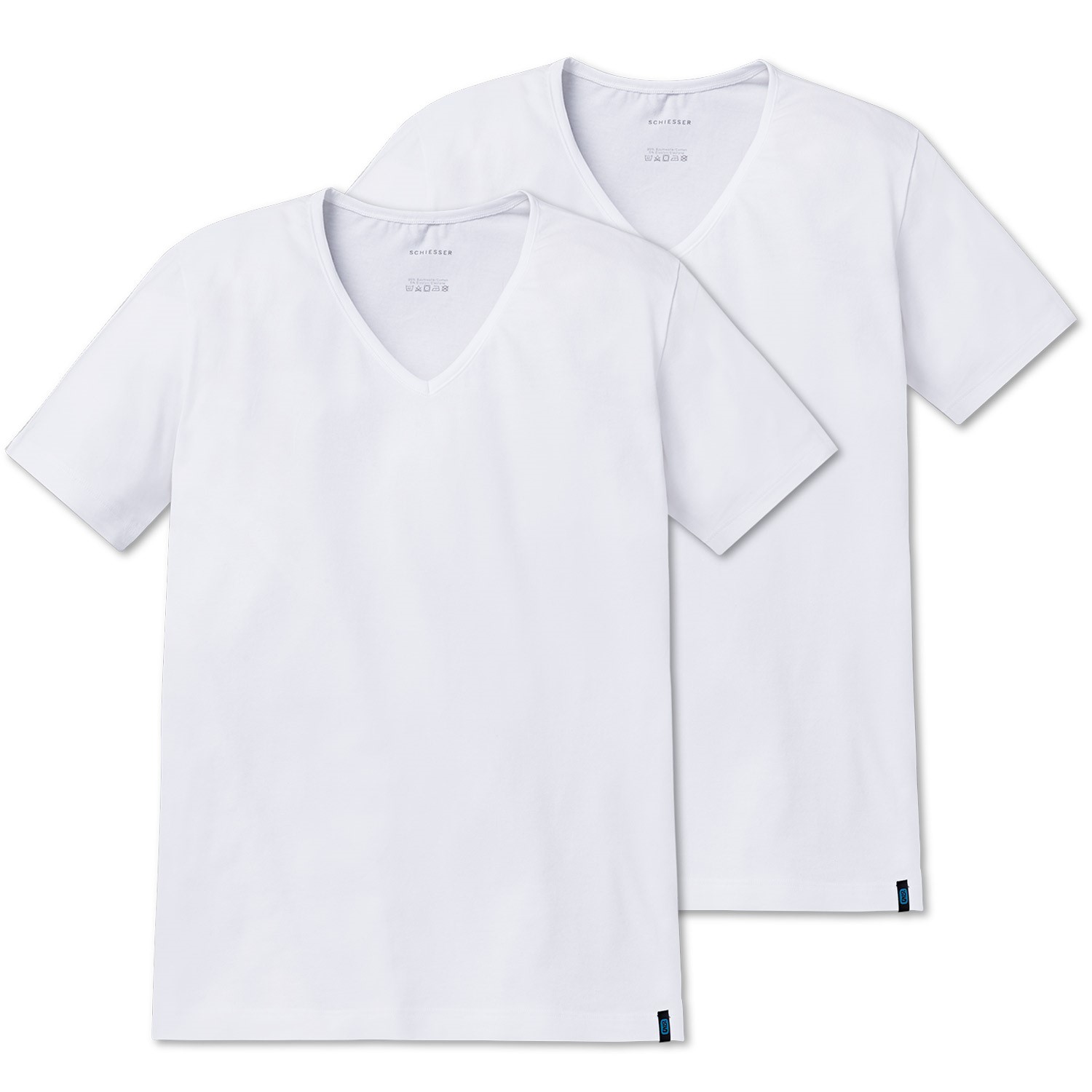 Schiesser 95-5 Shirt Short Sleeve Lower V-neck