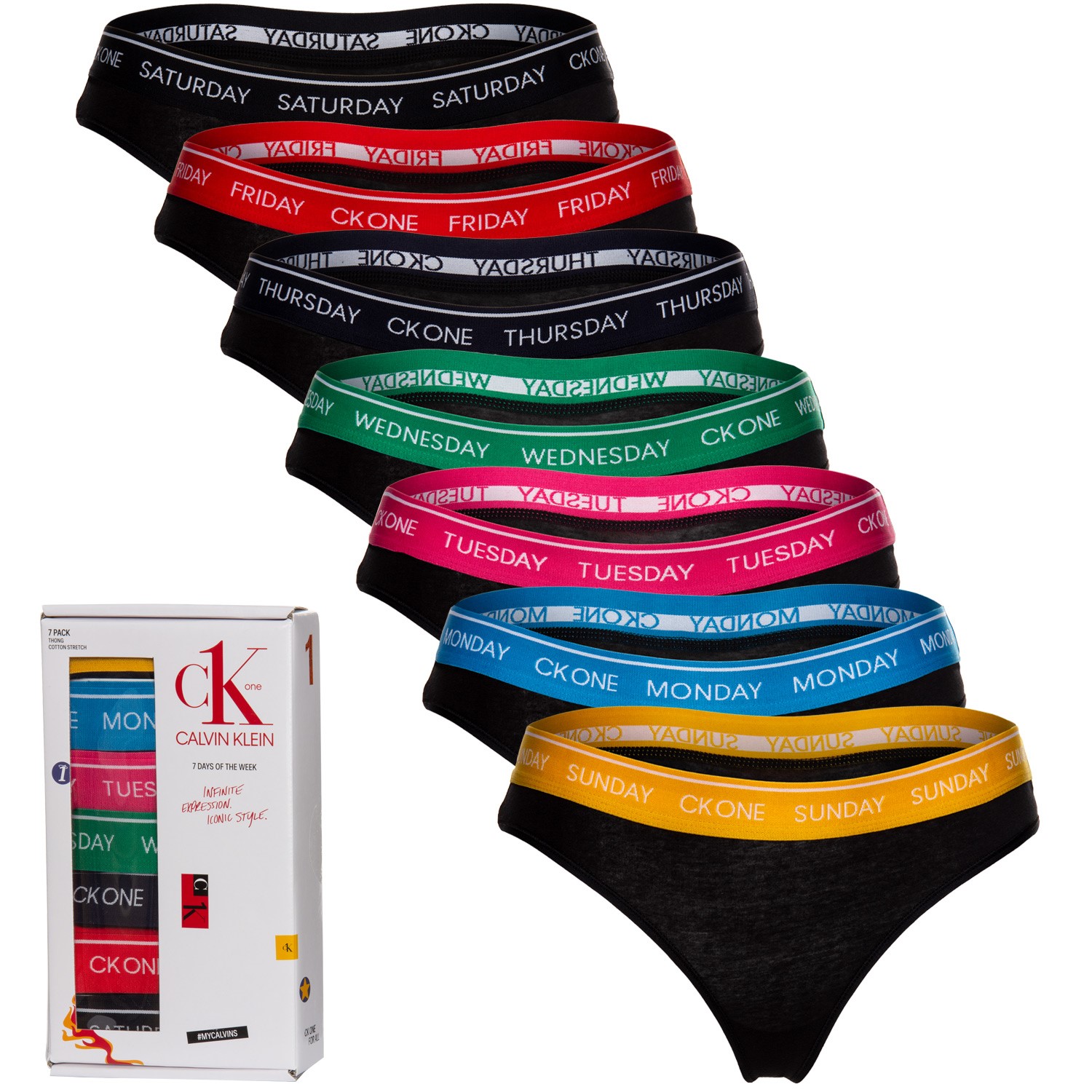 Calvin Klein CK One Days Of The Week Thongs