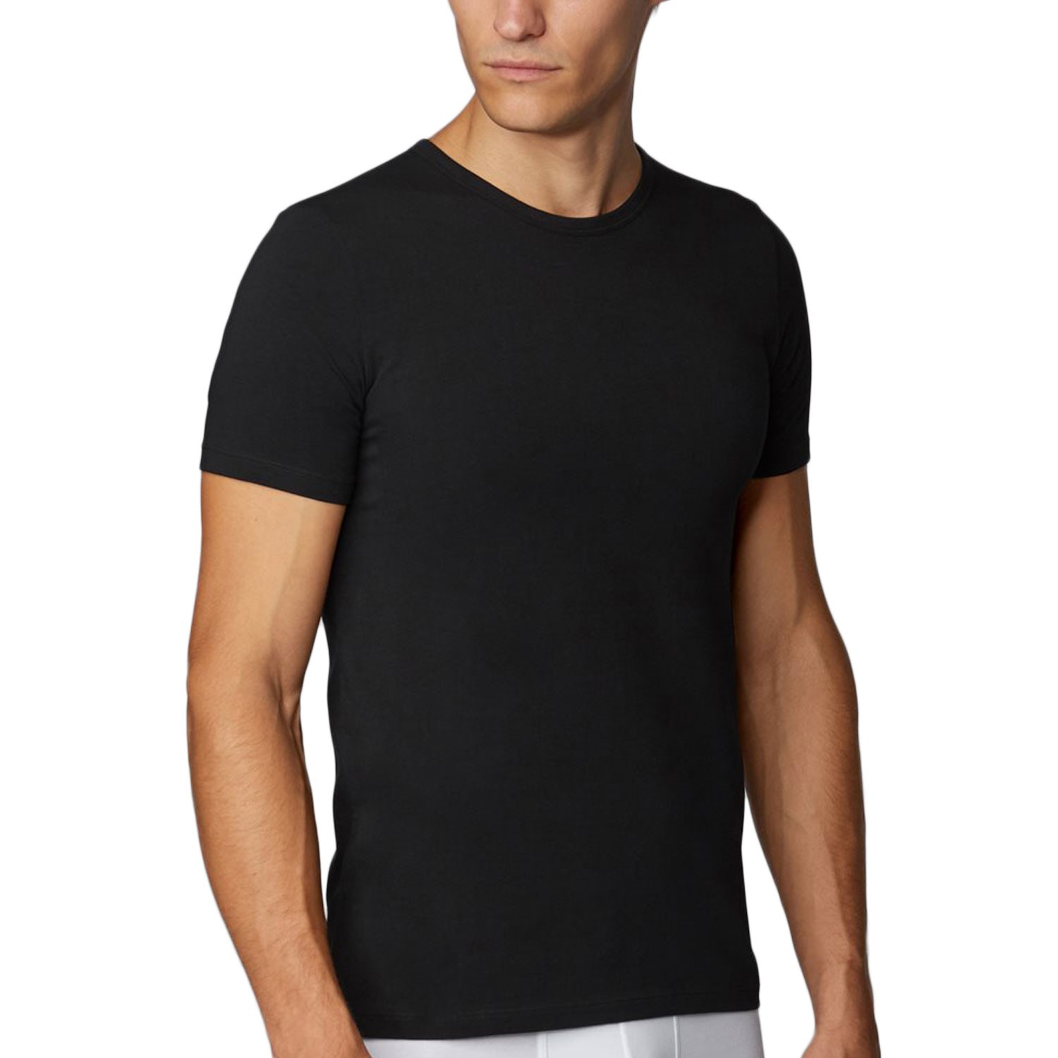 BOSS Cotton Stretch Slim Fit Crew Neck T-shirt
