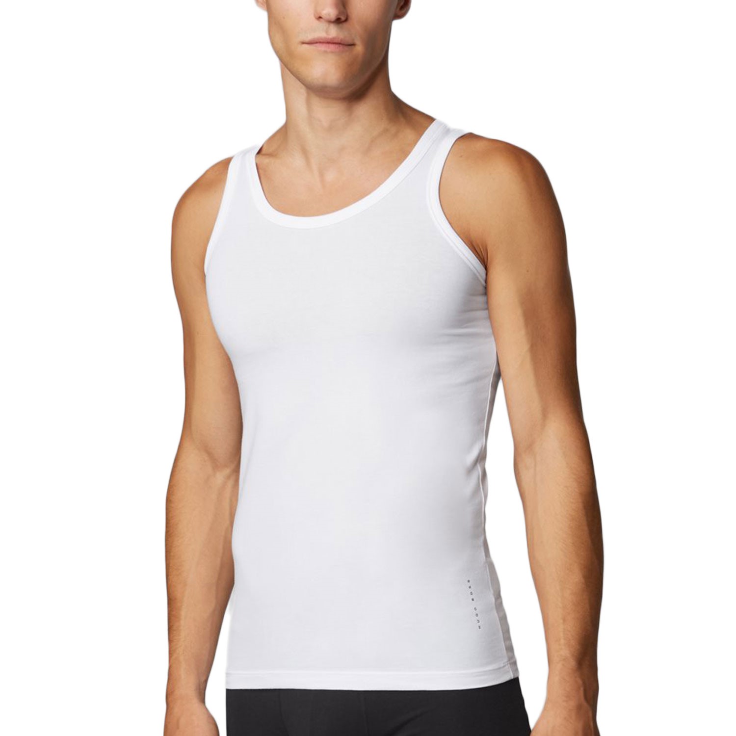 BOSS Cotton Stretch Slim Fit Sleeveless Shirt