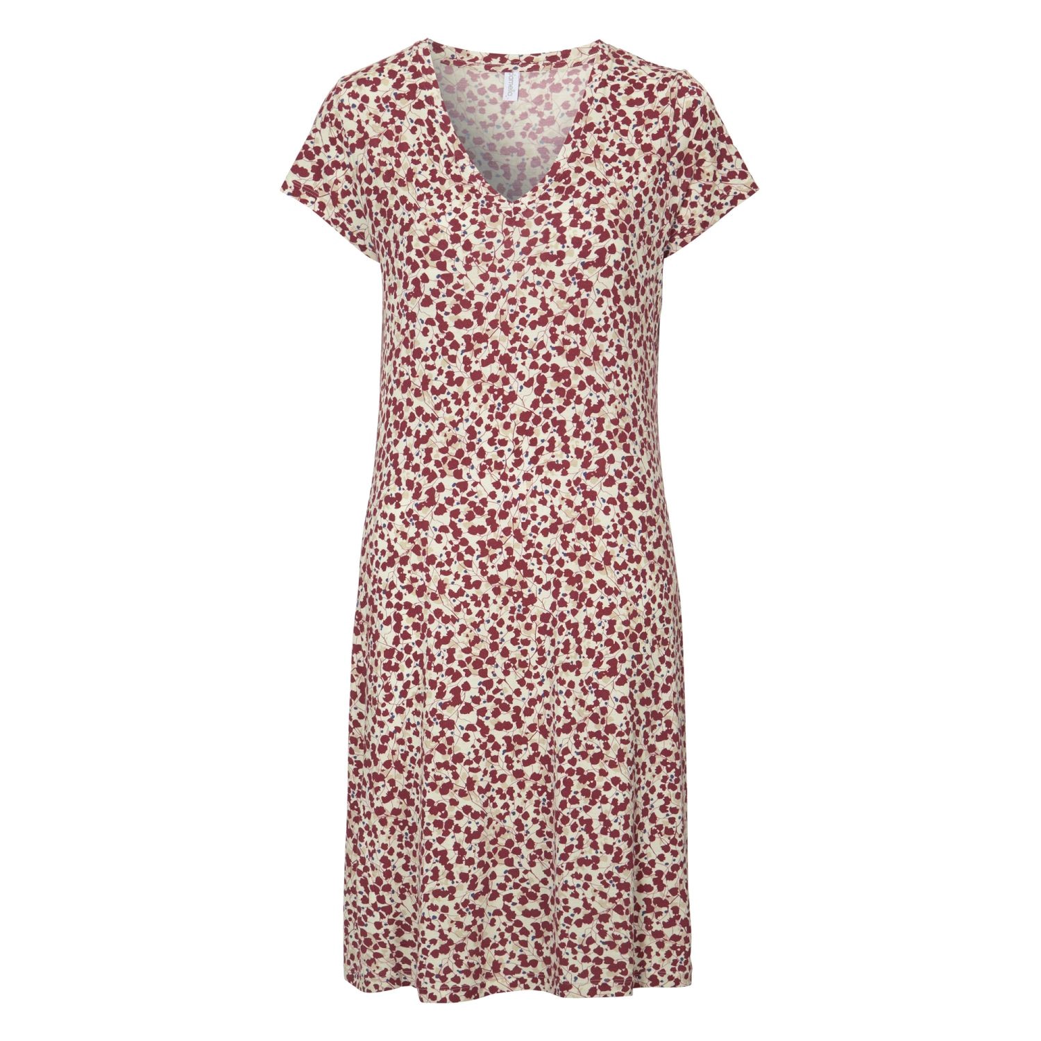 Damella Winered Leaves Nightdress  