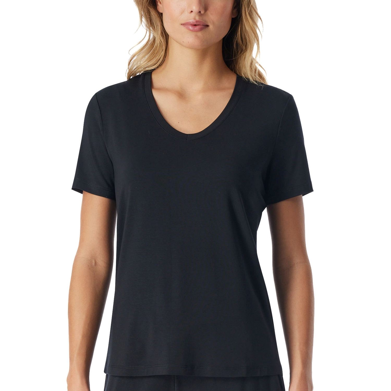 Schiesser Women Mix and Relax V-neck T-Shirt