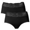 2-Pakning Trofe Lace Trimmed Midi Briefs