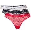3-Pack Tommy Hilfiger Logo Lace Thong