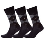 3-stuks verpakking Burlington Edinburgh Wool Sock