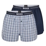 2-stuks verpakking BOSS Woven Boxer Shorts With Fly