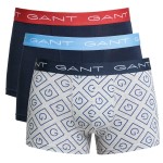 3-Pak Gant Cotton Stretch Print Trunks