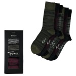 6-Pack Topeco Men Bamboo Crew Socks