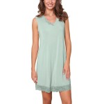 Lady Avenue Bamboo With Short Sleeve Nightdress