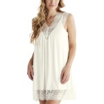 Damella Viscose Plain Sleeveless Nightdress