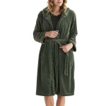 Damella Jaquard Fleece Hoodie Robe 