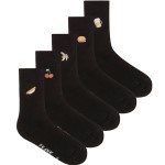 5-Pakkaus Frank Dandy Embroidered Bamboo Socks