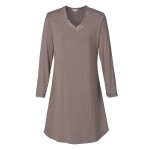 Lady Avenue Bamboo Nightdress With Long Sleeve