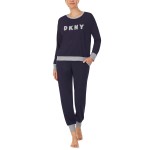 DKNY New Signature Long Sleeve Top and Jogger PJ