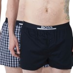 2-stuks verpakking BOSS Woven Boxer Shorts With Fly A