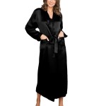 Lady Avenue Pure Silk Long Robe