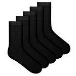 5-Pak Frank Dandy Bamboo Solid Crew No Logo Socks 