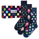 3-er-Pack Happy Socks Navy Socks Gift Box
