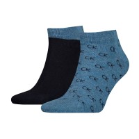 2-stuks verpakking Calvin Klein Eduardo All Over Sneaker Sock
