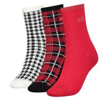 3-stuks verpakking Calvin Klein Demi Crew Sock Gift Box