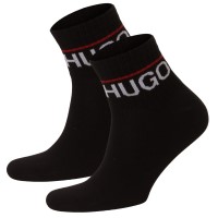 2-Pakkaus HUGO Label Rib Short Socks