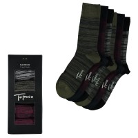 6-stuks verpakking Topeco Men Bamboo Crew Socks