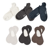 6-stuks verpakking Topeco Men Bamboo Mix Sneaker And No Show Sock