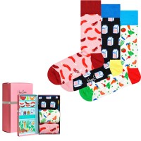 3-Pakkaus Happy Socks Foodie Socks Gift Box