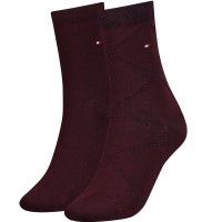 2-Pakkaus Tommy Hlfiger Women Graphic Argyle Sock