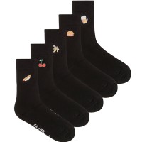 5-Pakning Frank Dandy Embroidered Bamboo Socks