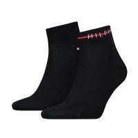 2-Pakkaus Tommy Hilfiger Men Stripe Quarter Sock