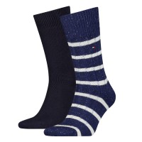 2-Pakkaus Tommy Hilfiger Men Neppy Stripe Sock