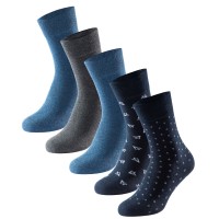 5-er-Pack Schiesser Men Blue Bird Socks