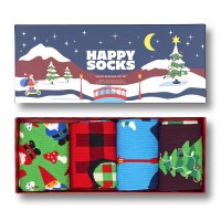 4-Pakkaus Happy Socks Santas Workshop Socks Gift Set