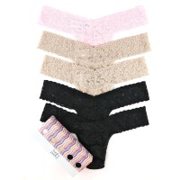5-Pakkaus Hanky Panky Signature Lace Low Rise Thong