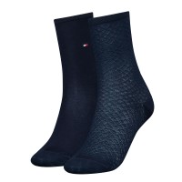2-Pakkaus Tommy Hilfiger Women Diamond Structure Socks