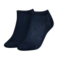 2-Pakkaus Tommy Hilfiger Women Diamond Sneaker Socks
