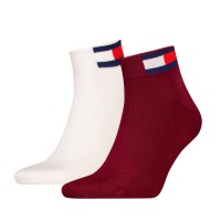 2-Pakkaus Tommy Men Uni Flag Quarter Sock