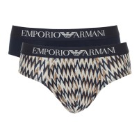 2-Pakning Armani Cotton Stretch Print Briefs