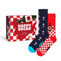 2-Pakkaus Happy Socks Wine Gift Set 
