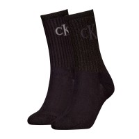 2-stuks verpakking Calvin Klein Glossy Rib Crew Socks