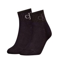 2-stuks verpakking Calvin Klein Glossy Rib Quarter Socks