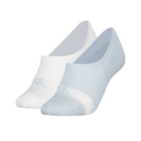 2-stuks verpakking Calvin Klein Glossy High Cut Footie Socks