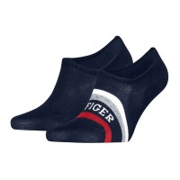 2-Pakkaus Tommy Men Tab Footie Socks