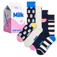 4-Pakning Happy Socks Milk Carton Box Socks