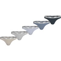 5-stuks verpakking Calvin Klein Modern Logo Thong Cotton Stretch