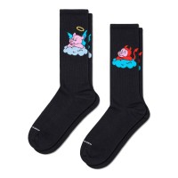 2-stuks verpakking Happy Socks Good Pig Bad Pig Sneaker Sock