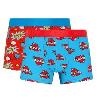 2-Pakkaus Happy Socks Super Dad Boxershorts 2-Pakkaus Happy Socks Super Dad Boxershorts