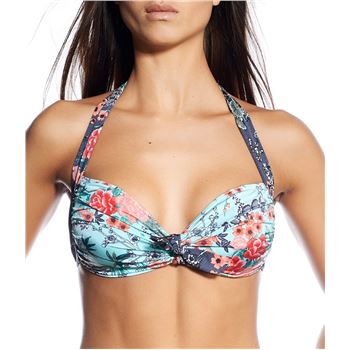 Sunseeker Cherry Blossom Halter Top Seafoam